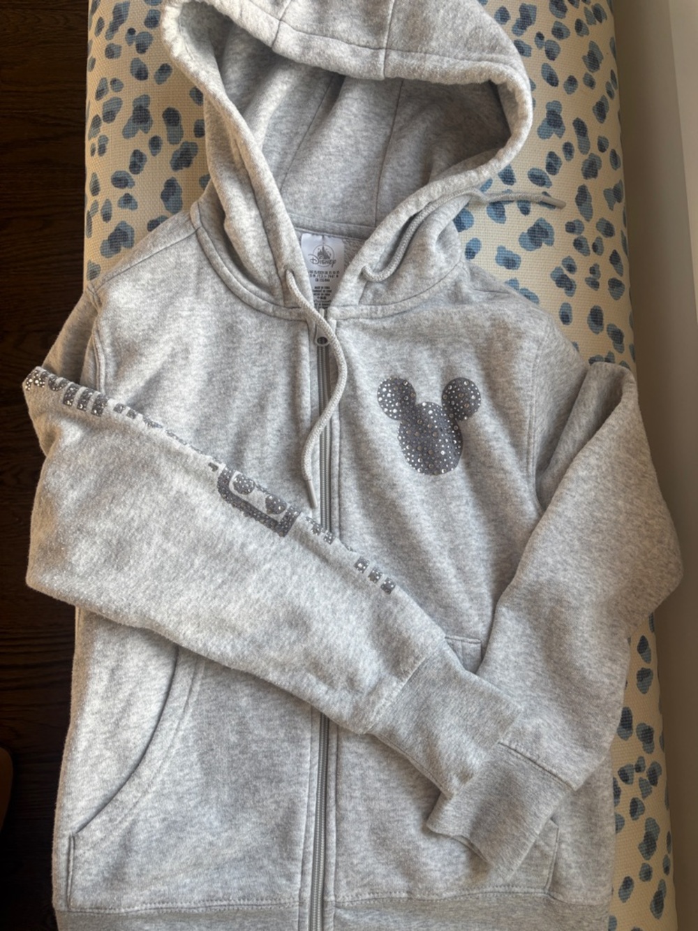 Disney Gray Rhinestone Mickey Hoodie